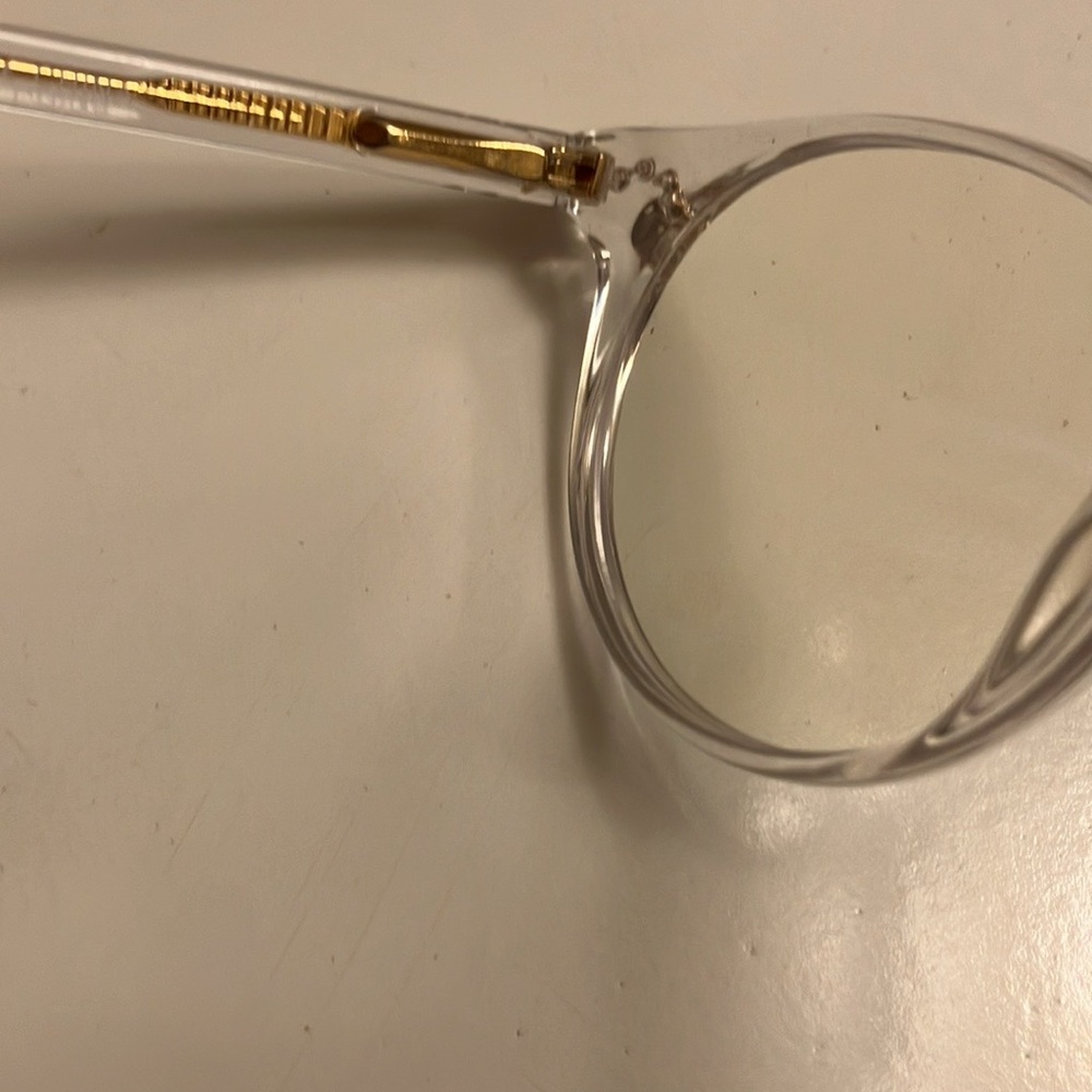 Unisex Blue light glasses. Clear and gold - Picture 5 of 9